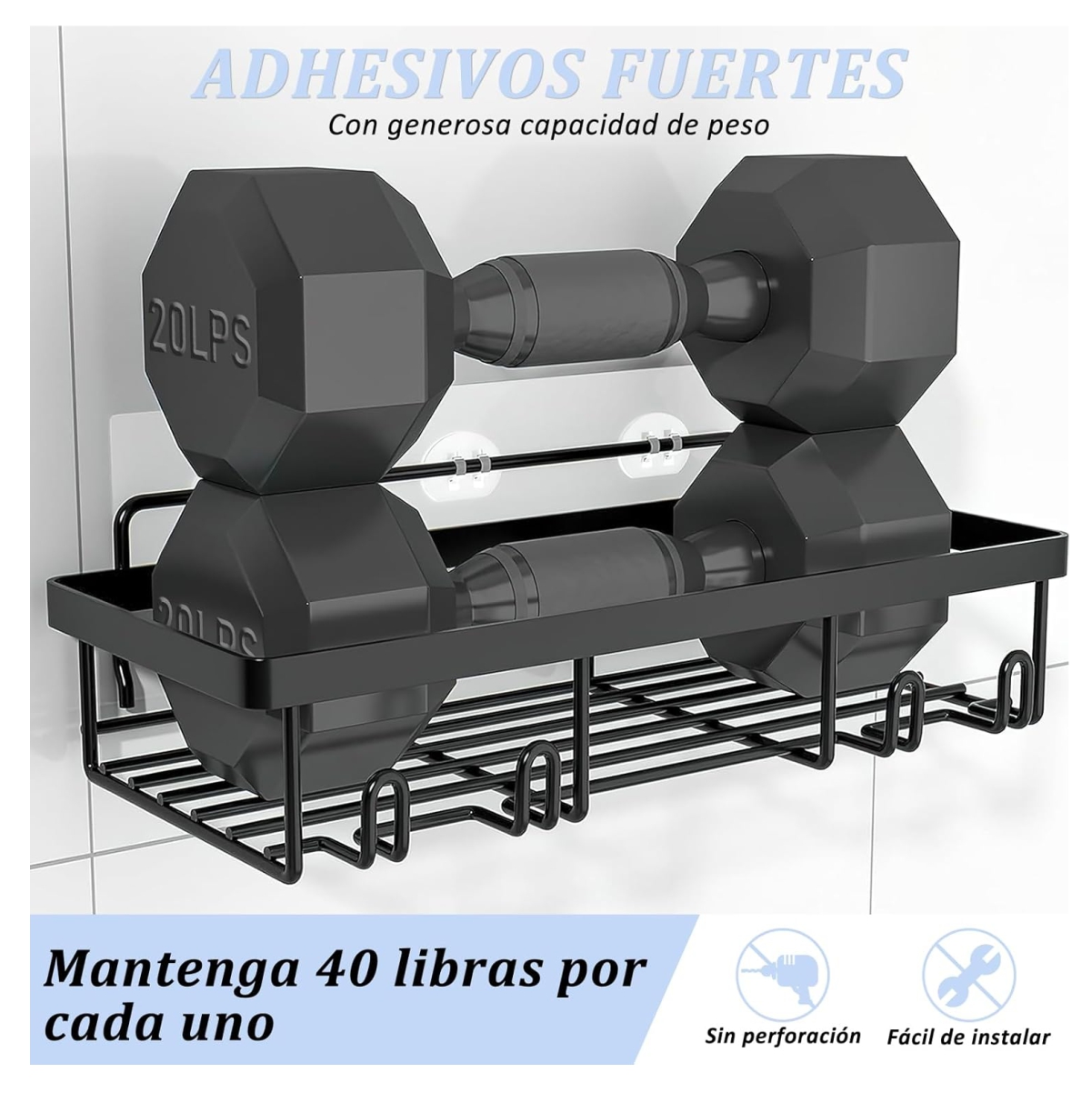 Miniatura 4 de Esquinero baño 5pcs Organizador Adhesivo